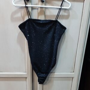 Black Glitter Bodysuit